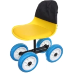 Стул садовый на 4-Х колесах для прополки и работы в саду 44*24*53см с поворотным механизмом(360°), мягкое сиденье