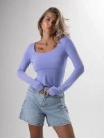 Лонгслив облегающий трикотажный