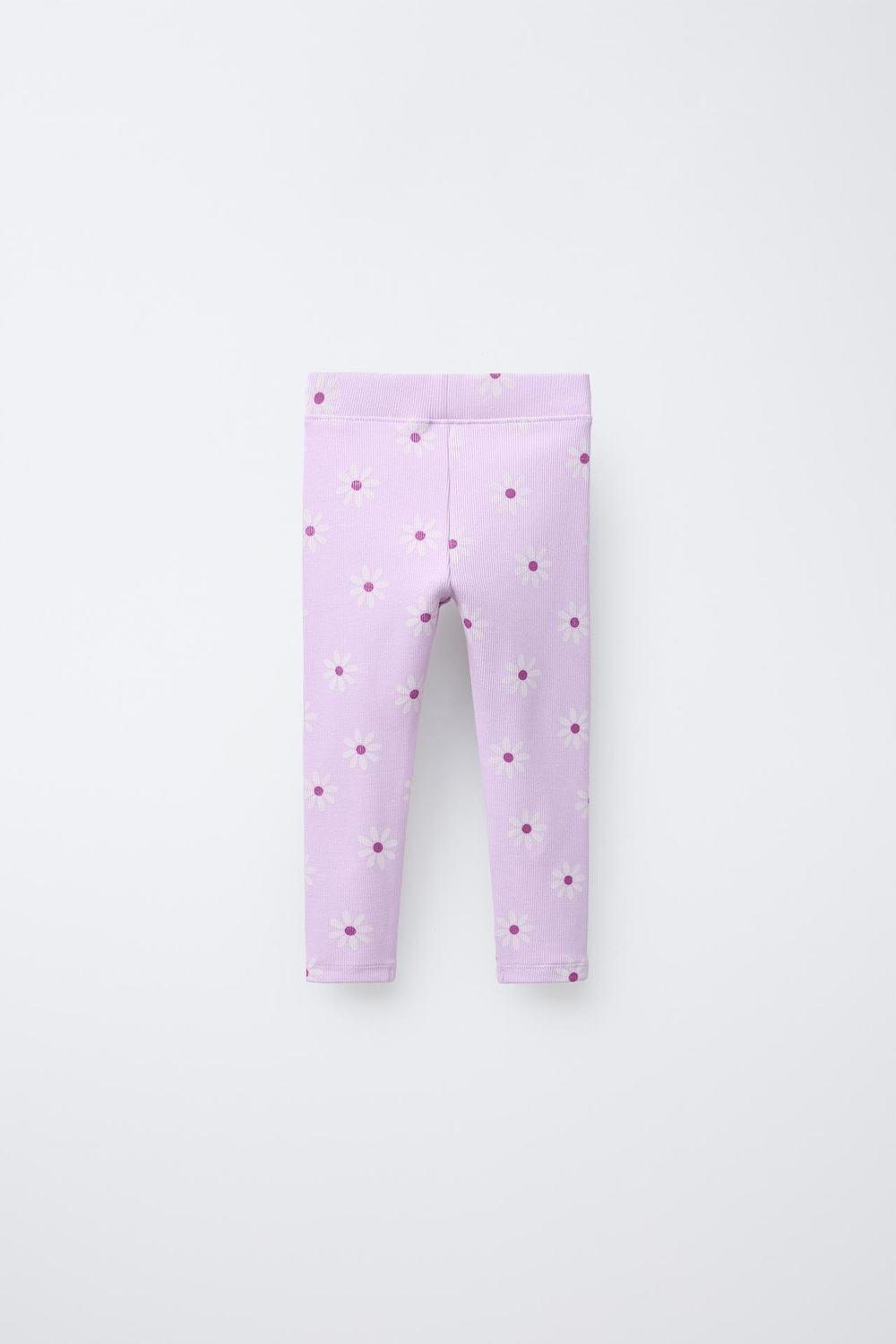 ZARA ЛЕГИНСЫ ИЗ ТКАНИ В РУБЧИК С ПРИНТОМ, ЦВЕТ МАЛЬВЫ