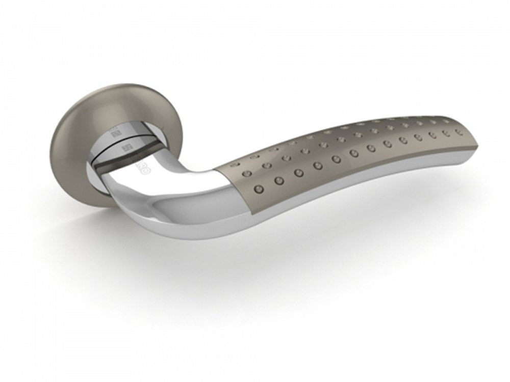 Ручка круг Фуаро INTRO RM SN/CP-3, цвет никель матовый/хром ЦАМ (гарантия - 12 месяцев)