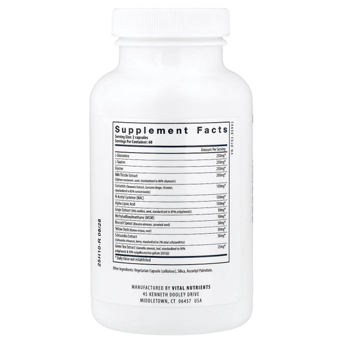 Vital Nutrients, Detox Formula, 120 веганских капсул