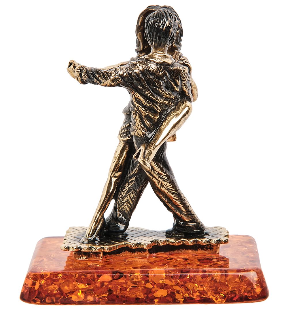 Народные промыслы AM-2171 Фигурка «Парочка-Сальса» (латунь, янтарь)