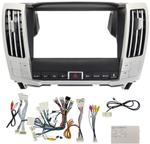 Магнитола для Toyota Harrier XU30 2003-2013, Lexus RX 2003-2009 (ШГУ цветной, рамка наверх тип 2) - FarCar BM9-2K-9660F2 монитор 9.5" 2K QLED на Android 14, Быстрая, CarPlay, 4G SIM-слот