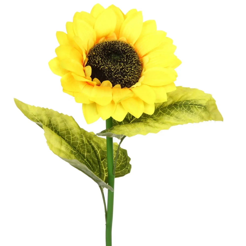 Светильник на солн.батарее (фигура на спице с подсветкой) «Подсолнух» 73 см, Желтый (свечение тепл.белый)