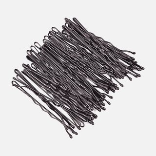 Невидимки волнистые черные IPARIKMAHER 50 мм 50 шт