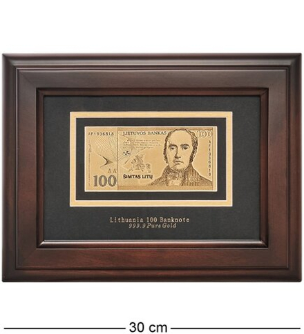 Gold Leaf HB-130 Панно «Банкнота 100 LIT (лит) Литва»