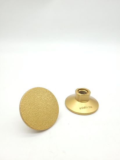 Чашка шлифовальная с вакуумной пайкой М14, #100, 50 мм арт S50100