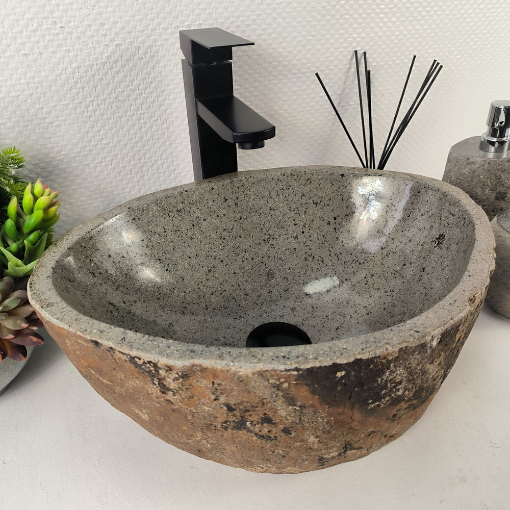 Раковина из речного камня RS-65441 42*31*14 0856