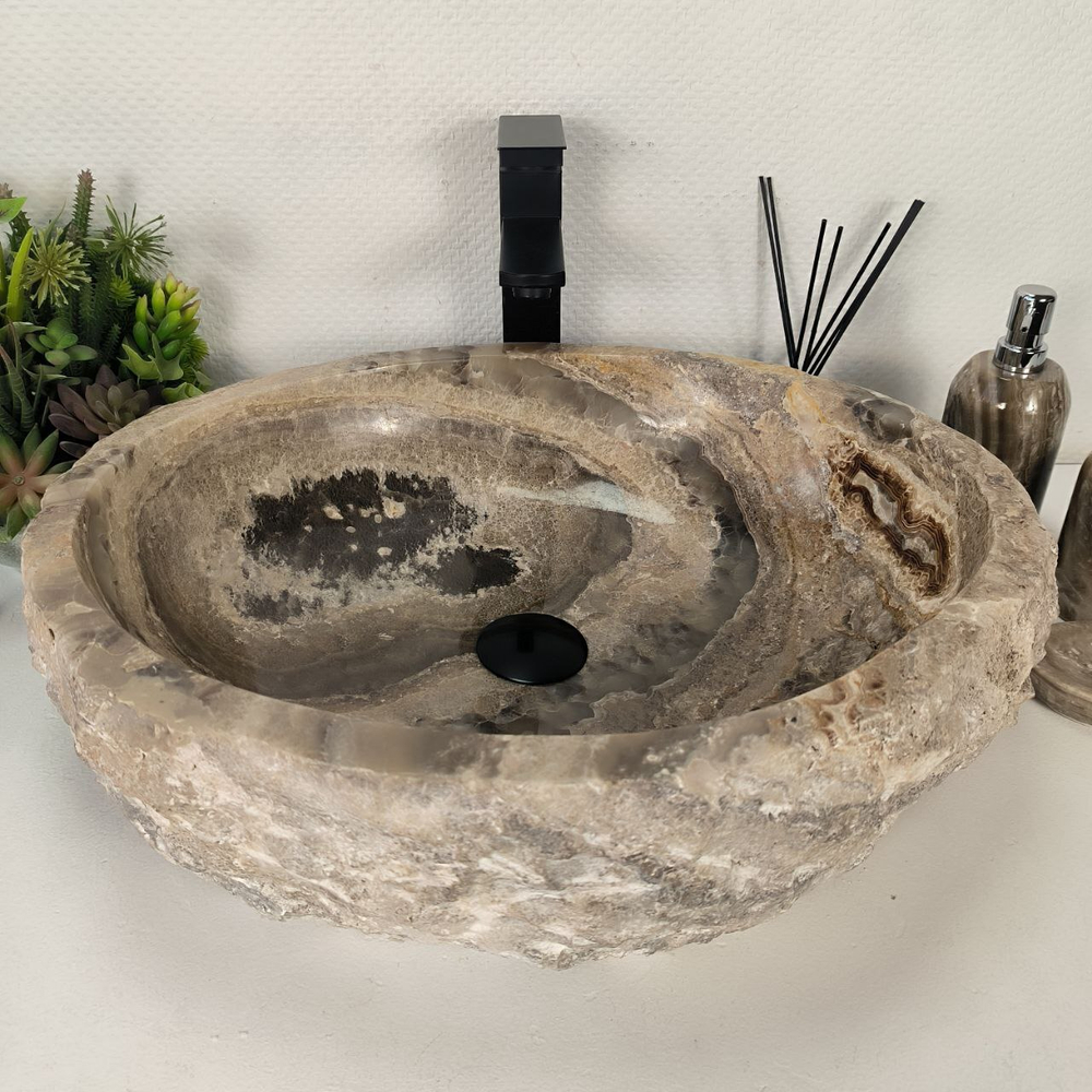 Раковина из оникса Erozy Grey EO-64291 53*43*16 0156