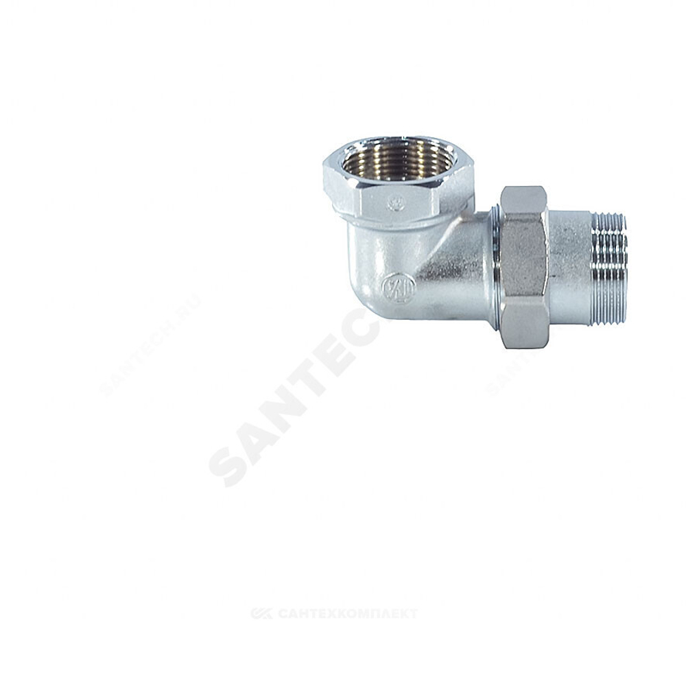 Соединитель латунь хром американка Ду 15 (1/2") угловой ВР/НР R19 Giacomini R19X003