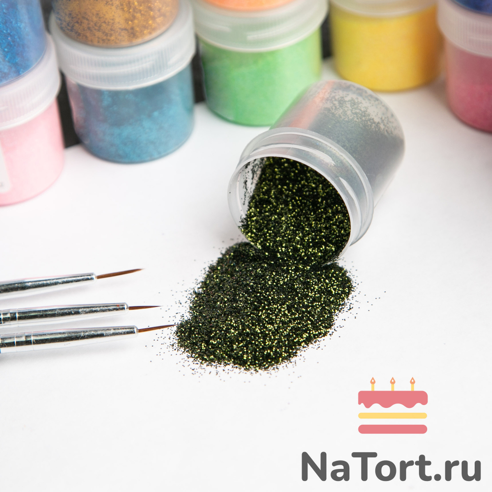 Блестки декоративные «Темно-зеленый» 10 гр