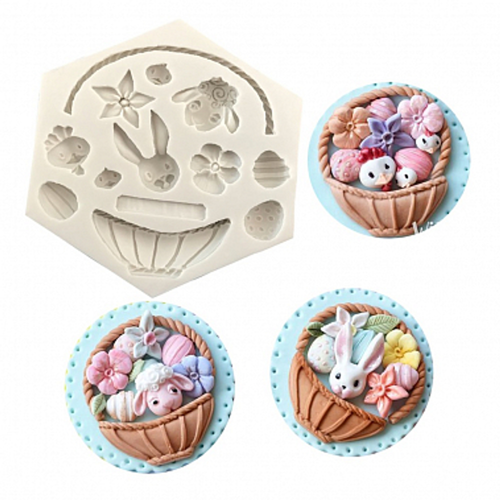 Силиконовый молд «Пасхальная корзинка»