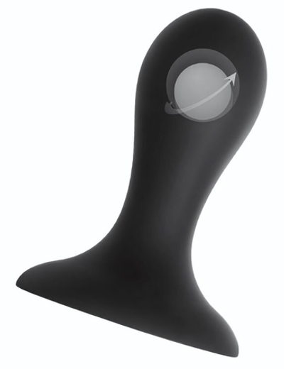 Черная анальная втулка Hidro S - 8,5 см. (Цвет: черный)