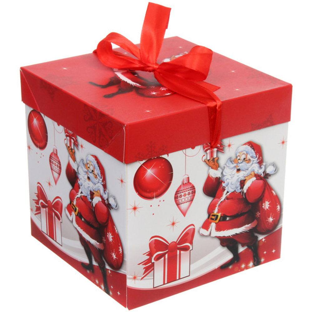 Коробка подарочная «Дедушка Мороз» 22*22*22 см