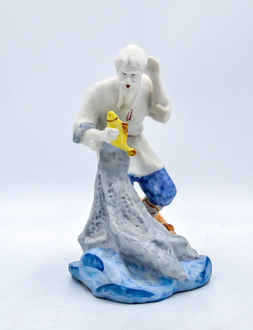 Сказки о рыбаке и рыбке. Редкая статуэтка по мотивам А.С. Пушкина. П Производство Артель. 1945