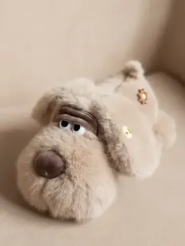 Мягкая игрушка плюшевая Собачка с пчелкой 35см