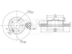 Диск тормозной передний UNIO BRD-20440