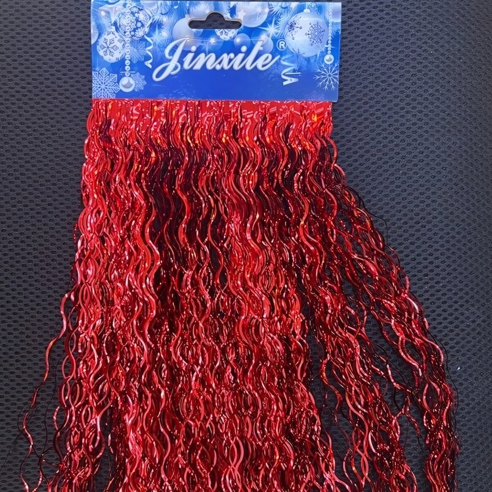 Дождик 50 см «Волны», Красный