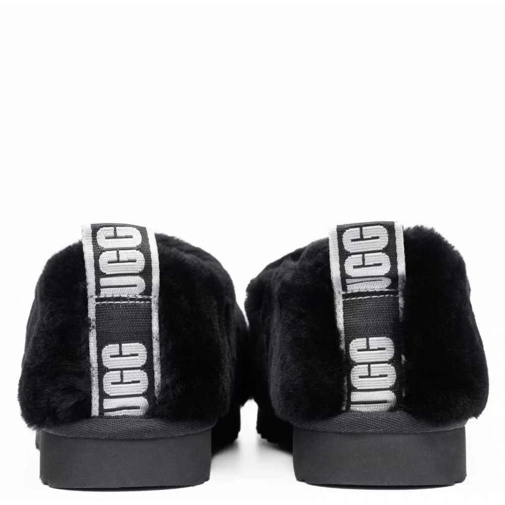 UGG Hailey Fluff Slippers Black