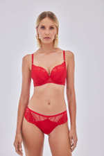 Кружевные трусики-бразилиана Adore (Размер: 42) (Цвет: красный)