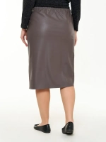 Юбка из экокожи с разрезом