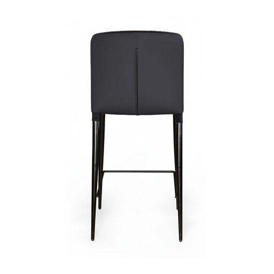 Стул полубарный Albert, бархат серый 27 /опора конус