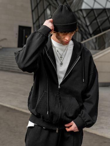 Черная хлопковая худи Votus на молнии