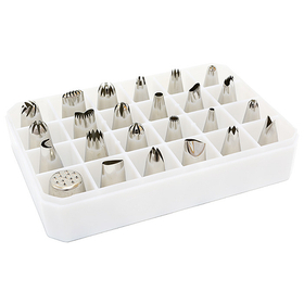 Набор кондитерских насадок, 24 шт в кейсе