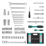 Набор инструментов 1/2", 1/4", CrV, 12 гранные головки, пластиковый кейс, 82 предмета Stels