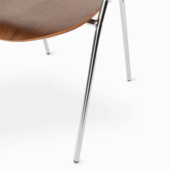 Обеденный стул Birk, орех, ножки хром