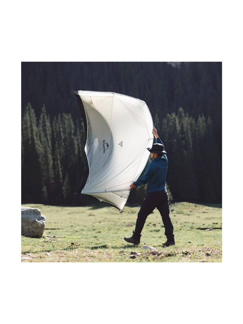 Палатка Naturehike Cloud Up UL Si 2-местная, алюминиевый каркас, серая