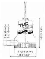 Трюмная помпа "ТМС 2000", 12 В (10014902)