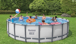 Каркасный бассейн Bestway Steel Pro MAX 610х132 см + фильтр-насос 9463 л/ч, лестница, тент (561FM BW)