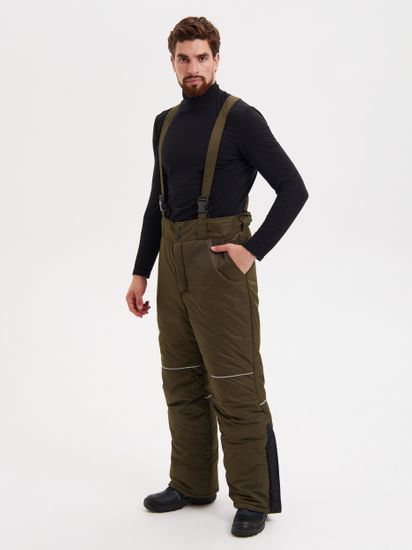 Костюм зимний "Дрим" полукомбинезон (хаки/черный)