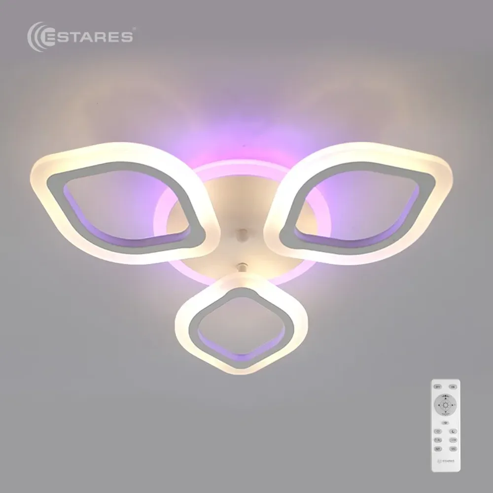 Управляемая светодиодная люстра AZALIA RGB 30W+10W 3R-RC-480x70-RC-WHITE/WHITE-220-IP20