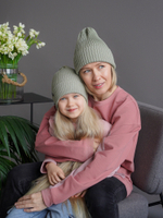 Шапка вязаная-резинка весенняя/осенняя хлопковая КЭП(Хакки)