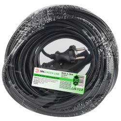 Удлинитель силовой ЭРА GREEN LINE BUH-6-30m Greenline в бухте 1 розетка без заземления 30м ПВС 2x0.75мм2