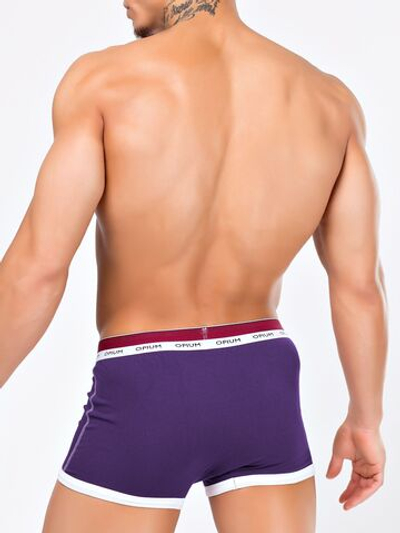 Яркие мужские боксеры с контрастным кантом (Размер: XL) (Цвет: фиолетовый)