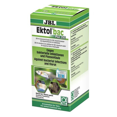 JBL Ektol bac Plus 250 - лекарство против бактериальных инфекций (200 мл на 1000 л воды)
