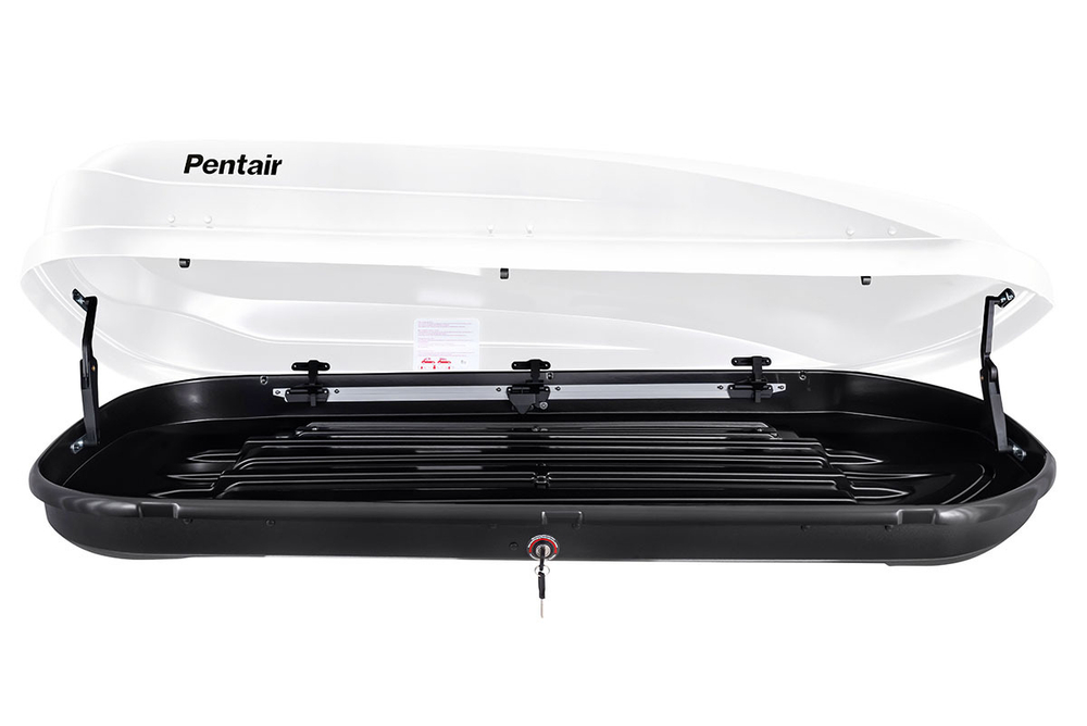 Бокс автомобильный на крышу Pentair RESORT 450L белый глянец, двусторонний