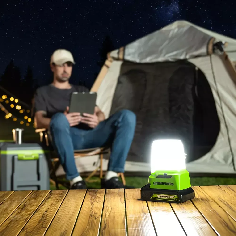 Фонарь светодиодный аккумуляторный Greenworks 24В G24LA500,3501007 без АКБ и ЗУ