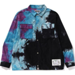 A Bathing Ape Tie Dye Relaxed Fit Cpo Shirt черный