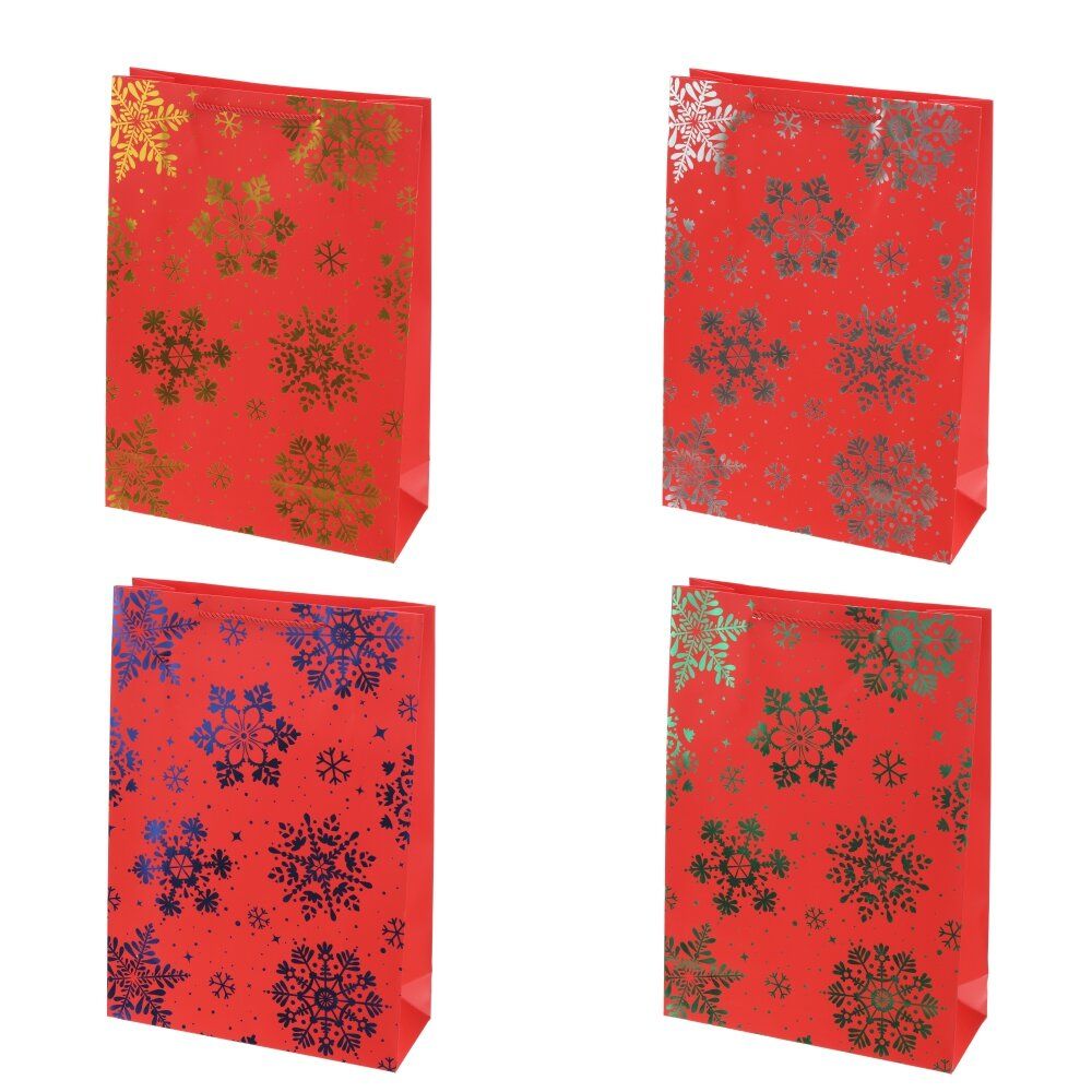 GAEM Пакет подарочный L (бумага 210г/м2, блок 12шт), L31 W12 H44 см, 4в.