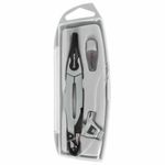 Готовальня BRAUBERG ULTRA, 4 предмета: циркуль 135 мм, запасные грифели, насадка, графитовый цвет, 210821