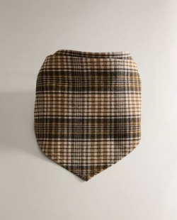 ZARA HOME КЛЕТЧАТАЯ ХЛОПКОВАЯ БАНДАНА ДЛЯ ДОМАШНИХ ЖИВОТНЫХ, ЗЕЛЕНЫЙ
