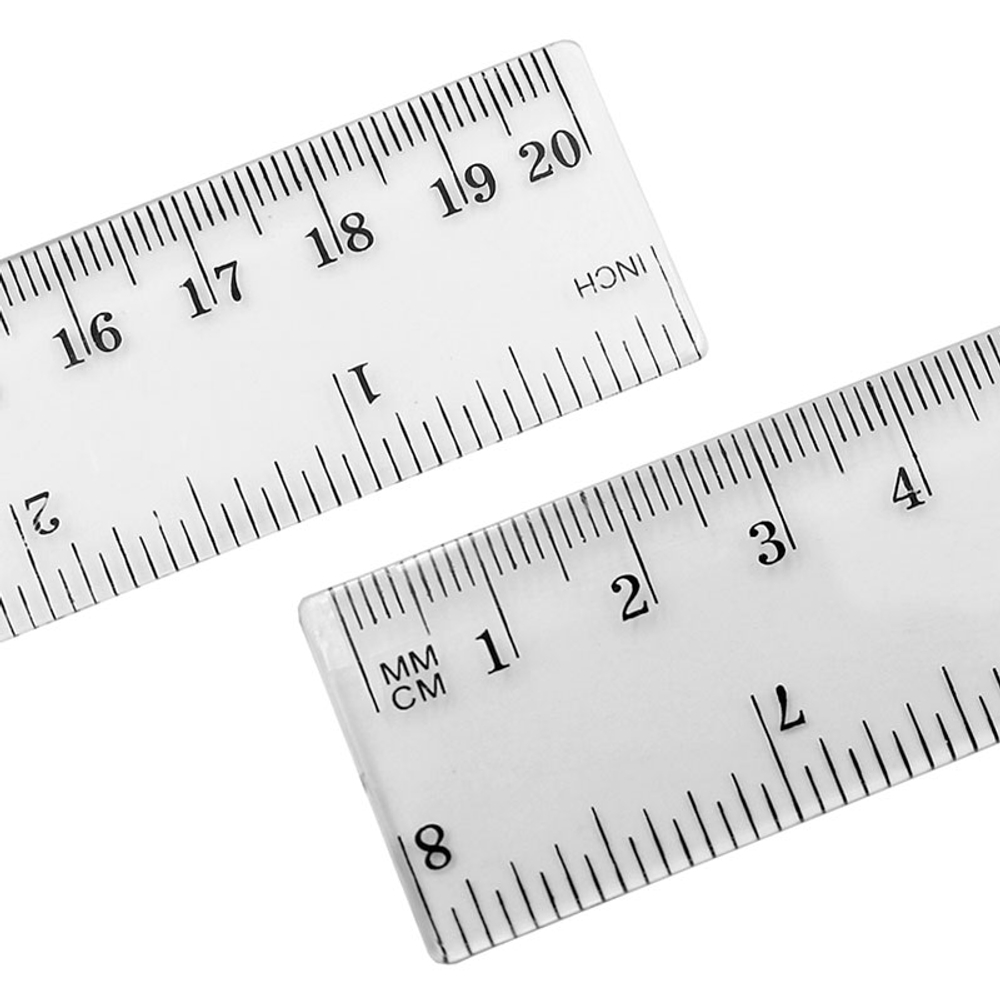 Линейка Basy 20 см, прозрачная