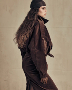 Юбка миди из вельвета