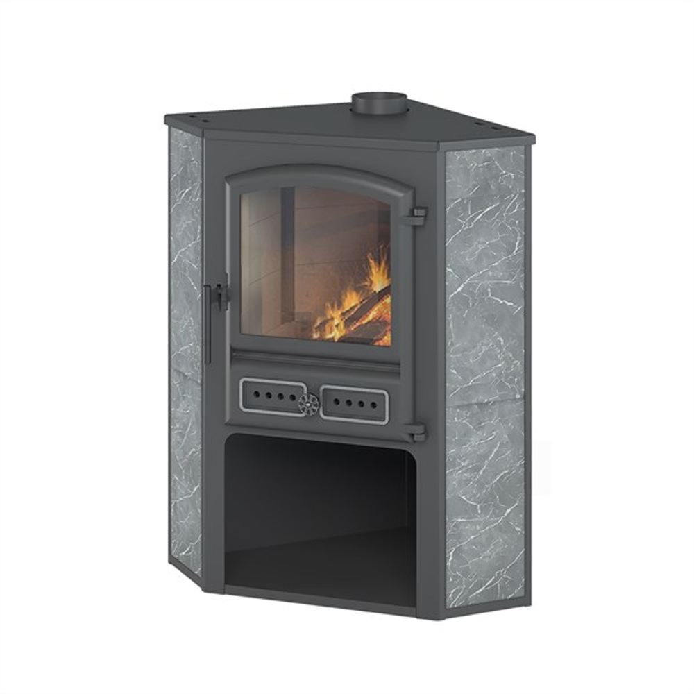 Камин ЭТНА (БКД) угловой "Талькохлорит" Ø 115мм