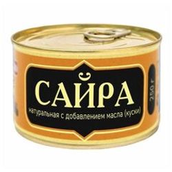 САЙРА ПРИМОРСКАЯ НАТУРАЛЬНАЯ 250 ГР Ж/Б /СПИРО/