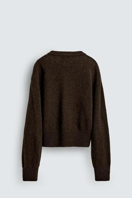 ZARA HARRY LAMBERT X DISNEY ДЖЕМПЕР PLUTO + MICKEY, ТЕМНО-КОРИЧНЕВЫЙ